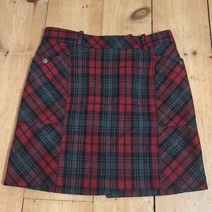 Plaid Red and Black Women's Skirt